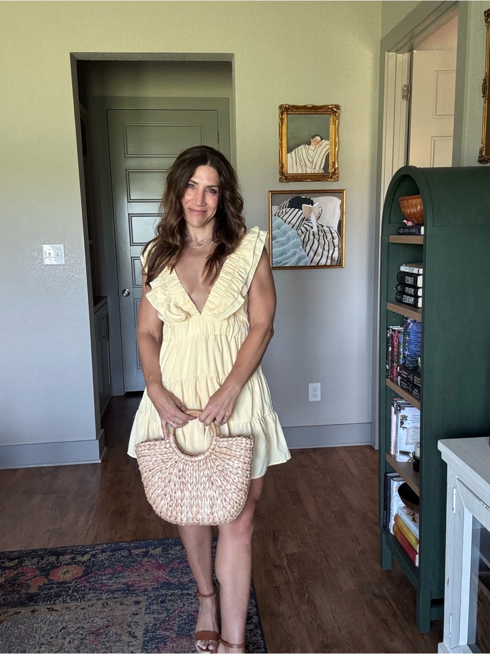 Yellow Ruffle V-Neck Sundress - Picture 2 of 5